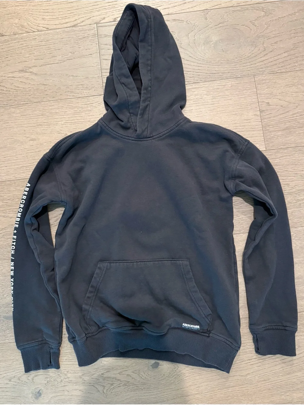 Abercrombie Kids Chsrcoal Logo Ski Print Sweatsuit Hoodie Jogger Pants Sz 13/14